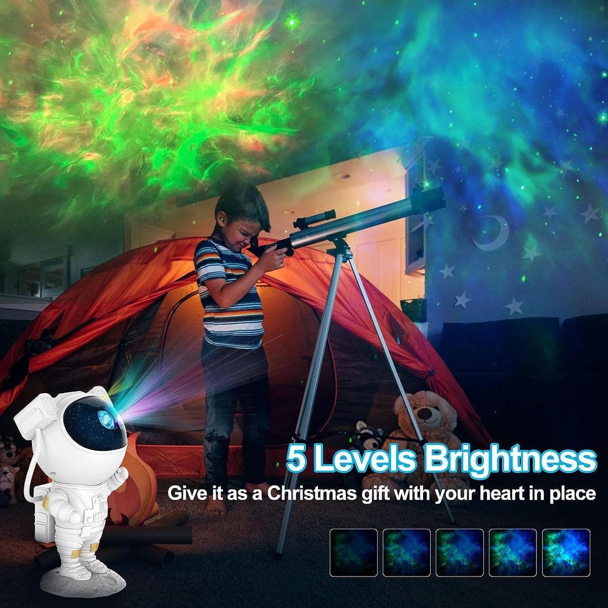 Astronaut Galaxy Star Projector Night Light With Timer Star Projector