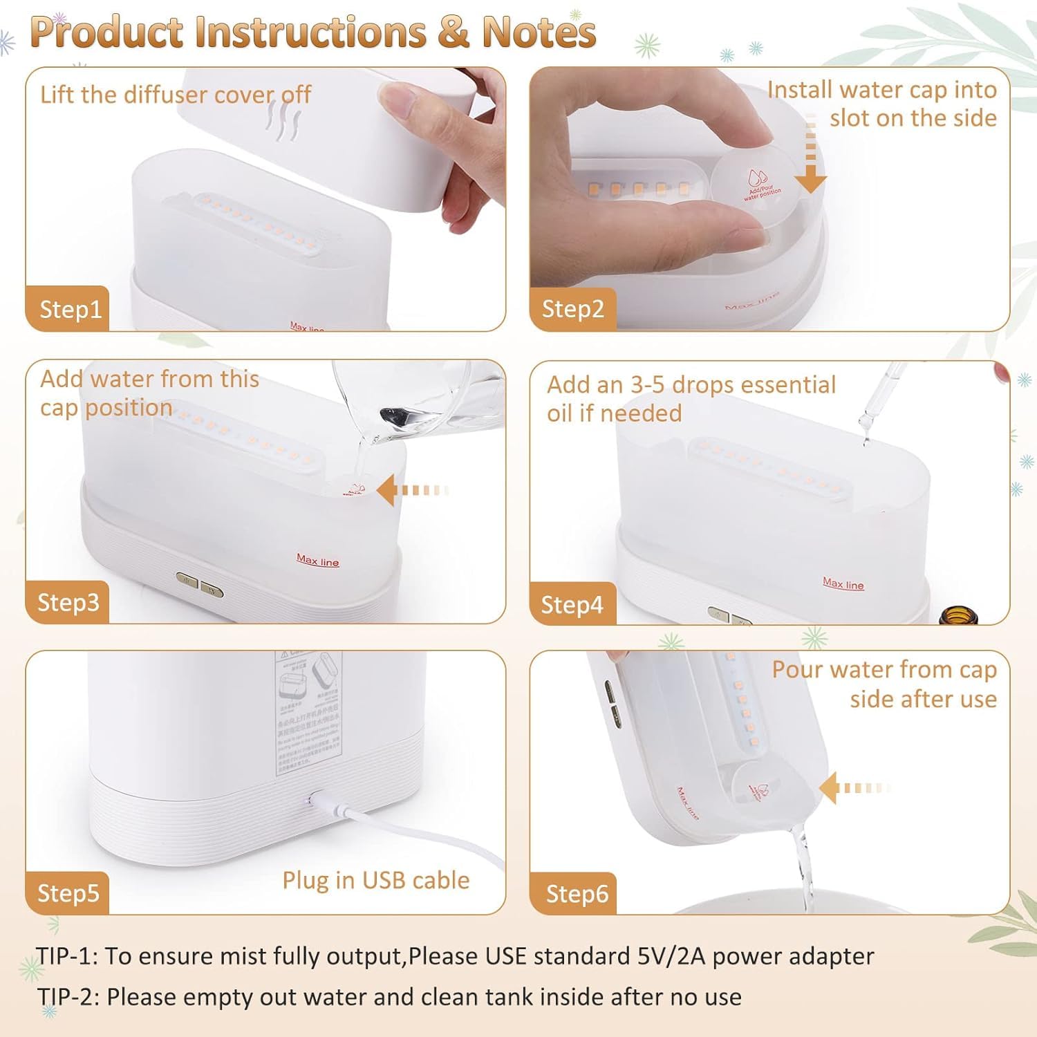 Flame Air Diffuser Humidifier