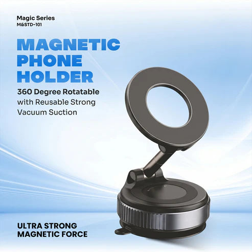 Magnetic Phone Holder – 360° Rotation & Strong Suction Base