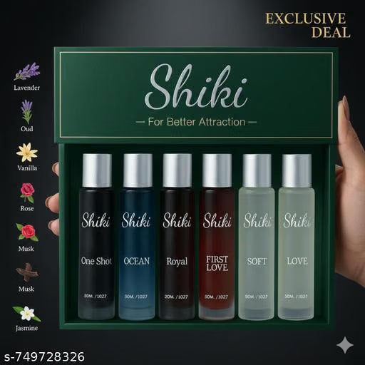 shiki Eau De Parfum (EDP) Woody -Fragrance For Unisex ( Pack of 6 )